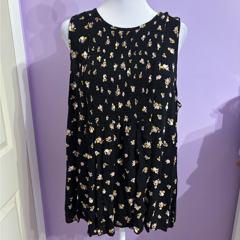 Torrid Flower Print Ruched Tank Top
